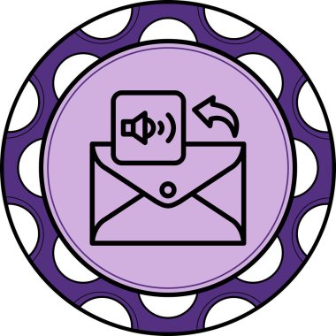 Ses web simgesi vektör illüstrasyonu