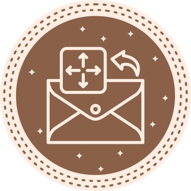 E- posta satırı simgesi, beyaz arkaplan üzerine basit illüstrasyon