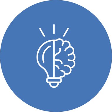 Fikir ampul simgesi, vektör illüstrasyonu basit tasarım