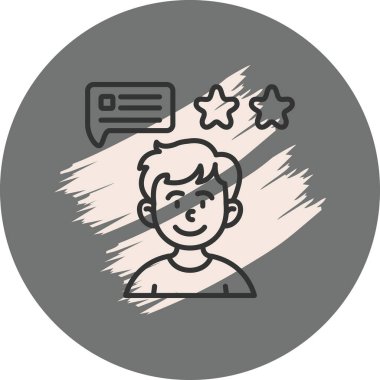 düz geribildirim simgesi vektör çizimi 