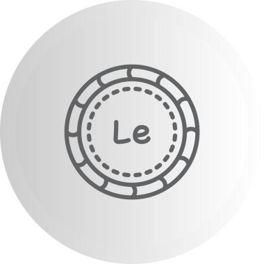 Leone para birimi simgesi, basit düz resimleme