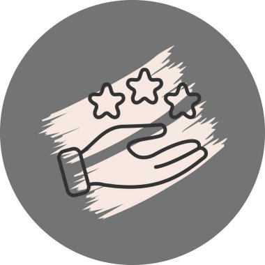 düz geribildirim simgesi vektör çizimi 