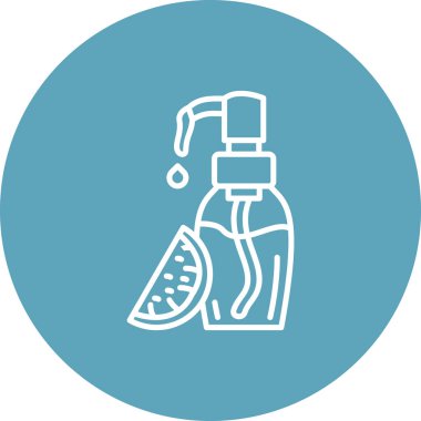 Karpuz Tohumu Yağ ağ ikonu vektör illüstrasyonu