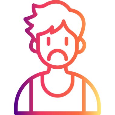 Mutsuz Çocuk Dinamik Yaratıcı Dijital Grafik ŞekliName