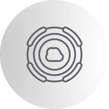 Bulut Yüksek Kaliteli Ölçeklenebilir Vektör İllüstrasyonu