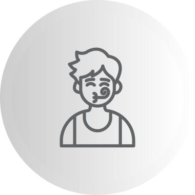 Parti Çocuğu Minimum Düz Kullanıcı Deneyimi Sembolü