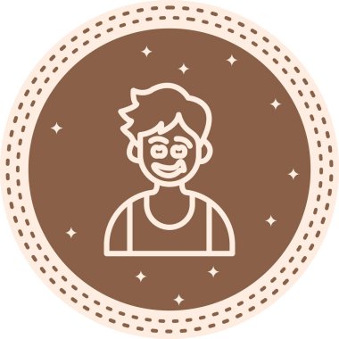 Sırıtkan Çocuk Modern Düz Vektör Tasarımı