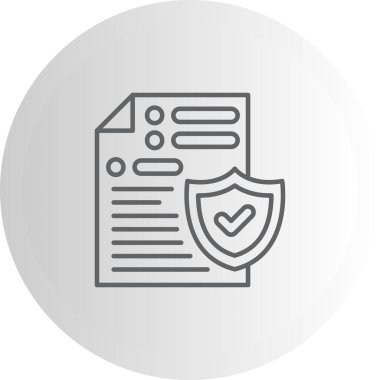 Sigorta Web Simgesi, Basit İllüstrasyon