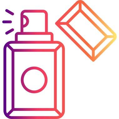 Parfüm şişesi. Web simgesi basit illüstrasyon