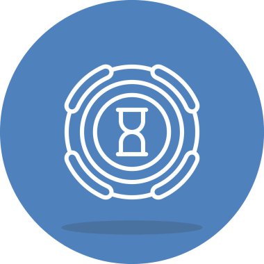 Kum saati. Web simgesi basit illüstrasyon