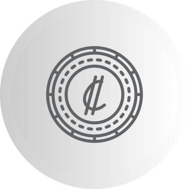 Kosta Rika Kolon Sikkesi Stili Düz Kullanıcı Arayüzü Özelliği