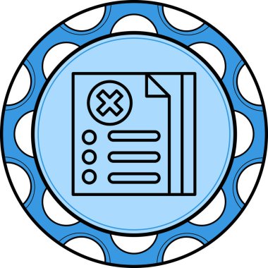 Belge Simgesi. Web Kullanımı için Basit Vektör İllüstrasyonu.