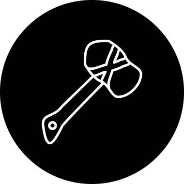 Modern Çekiç Hattı Simgesi Beyaz Arkaplanda İzole Edildi 