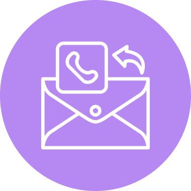 İletişim grafikleri, içinde bir telefon alıcı simgesi ve iletişim formları veya mesajlaşma hizmetleri için uygun bir yanıt oku bulunan bir zarf içerir.