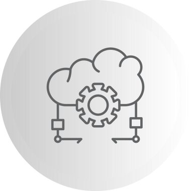 Bulut Yapılandırması Zarif Dijital Tasarım Sembolü