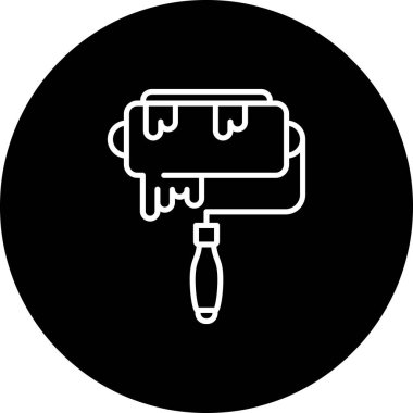 Boya Pateni Minimum Düz Vektör Resimlemesi