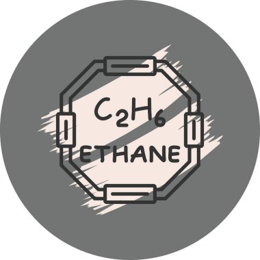 Etan molekülünün kimyasal yapısı, basit web simgesi