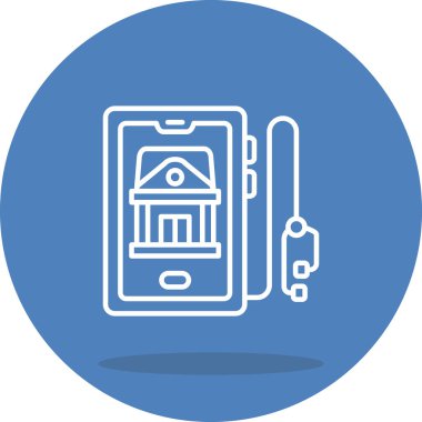 Müze Ses Kılavuzu Düz Simgesi