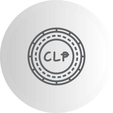 Şili Pezosu Yüksek Kaliteli Özel Vektör Tasarımı