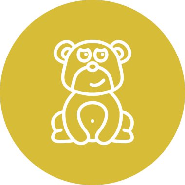 Yuvarlanan Gözlü Ayı Gelişmiş İşlevsel Web Arayüzü Sembolü