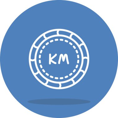 Üstü açılabilir Mark madeni para simgesi, para birimi sembolü