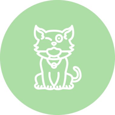 Maskeli Kedi Zarif Vektör Sanat Nesnesi