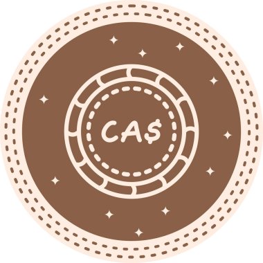 Kanada Dolar madeni para simgesi, para birimi sembolü