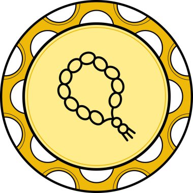 Tasbih, uygulama için İslami boncuk simgesi