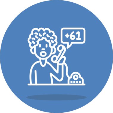 Noel Adası telefon kodu, erkek ikonu arıyor.