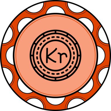 İsveç Krona Bozukluğu Gelişmiş İşlevsel Web Arayüzü Sembolü