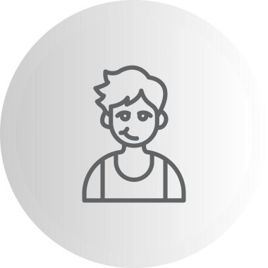 Erkek Wry Gülüşü Yüksek Kaliteli Ölçeklenebilir Vektör İllüstrasyonu