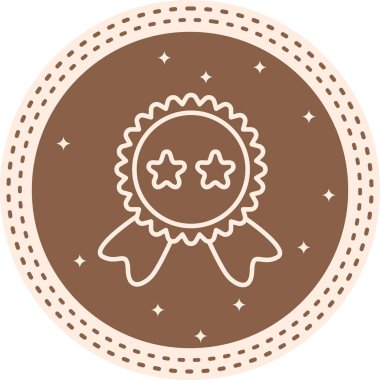 Rozet simgesi, vektör illüstrasyonu basit tasarım