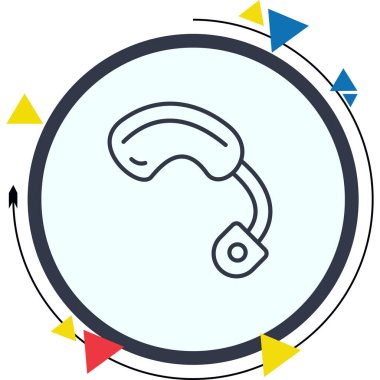 İşitme Yardımı Yaratıcı Eşsiz Markalaştırma Vektörü Elementi