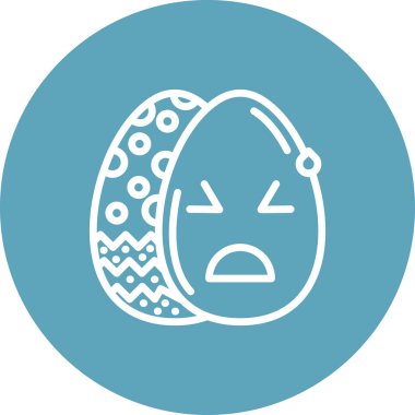 Paskalya Üzücü Yumurta Rahatlatıcı Asgari Vektör Sanatı