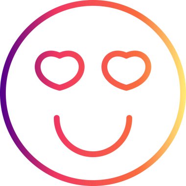 Aşk Gözü Simgesi ile gülümse, Emoji sembolü 