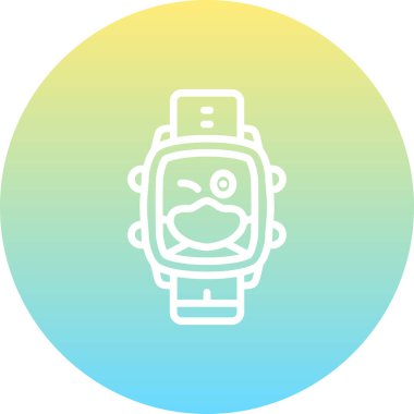 akıllı saat simgesi, vektör illüstrasyonu basit tasarım