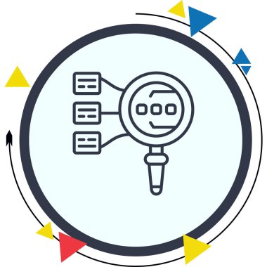 - Sınıflandırma. Uygulama için minimalist özet simgesi