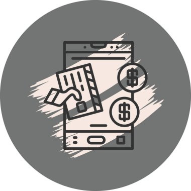 Ödeme kapısı web simgesi vektör illüstrasyonuName