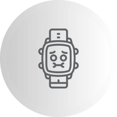 akıllı saat simgesi, vektör illüstrasyonu basit tasarım