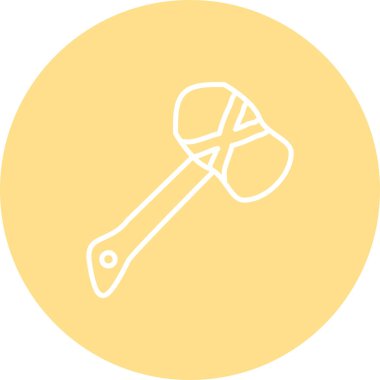 Modern Çekiç Hattı Simgesi Beyaz Arkaplanda İzole Edildi 