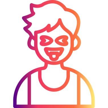 Çocuk Dil Web ikonu vektör illüstrasyonunu yapıştırıyor