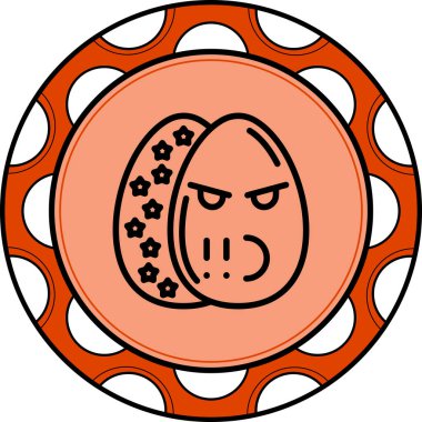 Paskalya Baskısı Yumurta Kalın Web Grafik Çizimi