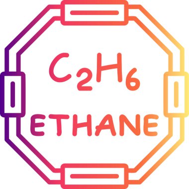 Etan molekülünün kimyasal yapısı, basit web simgesi