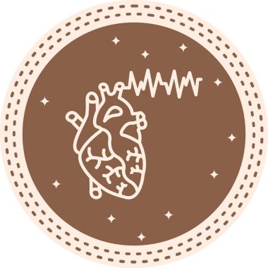 Kalp Mırıltısı Minimum Düz Yaratıcı Grafik Tasarımı