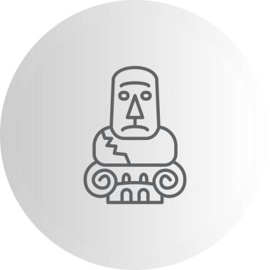 Moai Heykel Premium Modern Dijital Sanat Özelliği