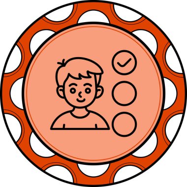 Kullanıcı Puanı simgesi. Yanında kutu simgesi olan genç bir çocuk..