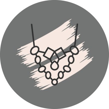 antik kolye düz mücevher simgesi