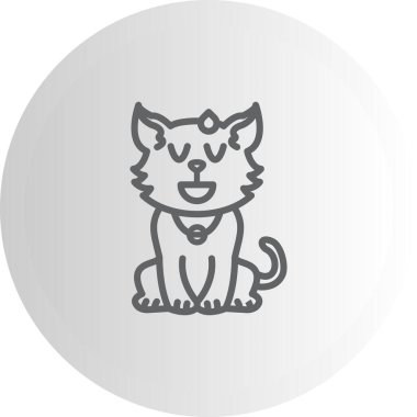 Rahatlamış Kedi Zarif Rafine Ürün Tasarım Varlığı