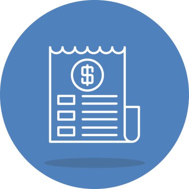 fatura simgesi, vektör illüstrasyonu basit tasarım