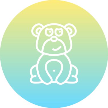 Yuvarlanan Gözlü Ayı Temiz Sayısal Grafik Düzeni